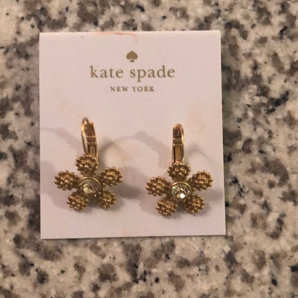 kate spade Jewelry - Kate Spade gold flower earrings. Never worn.